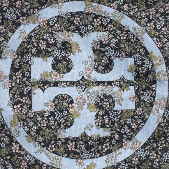 Tory Burch Floral Drawstring Pouch Bag With Leash Clip - Picture 5 of 7